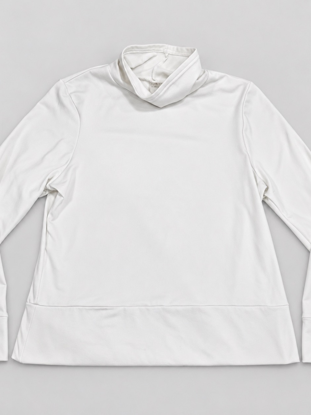 CALIA White Funnel Neck Thumbhole Active Pullover Women’s Size XL